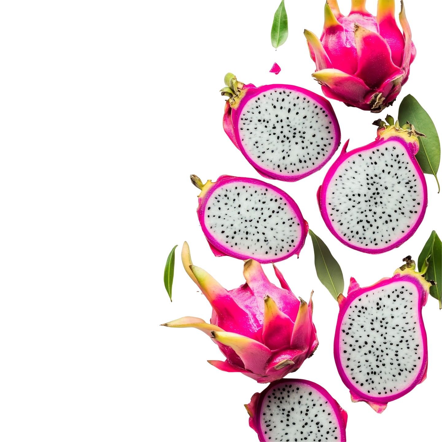 dragon fruit on a white background