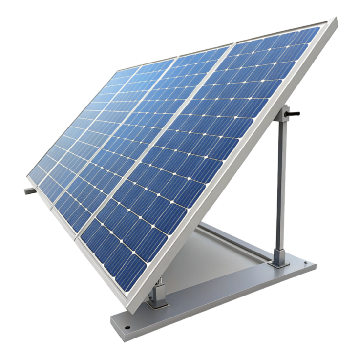 a solar panel on top of a metal stand