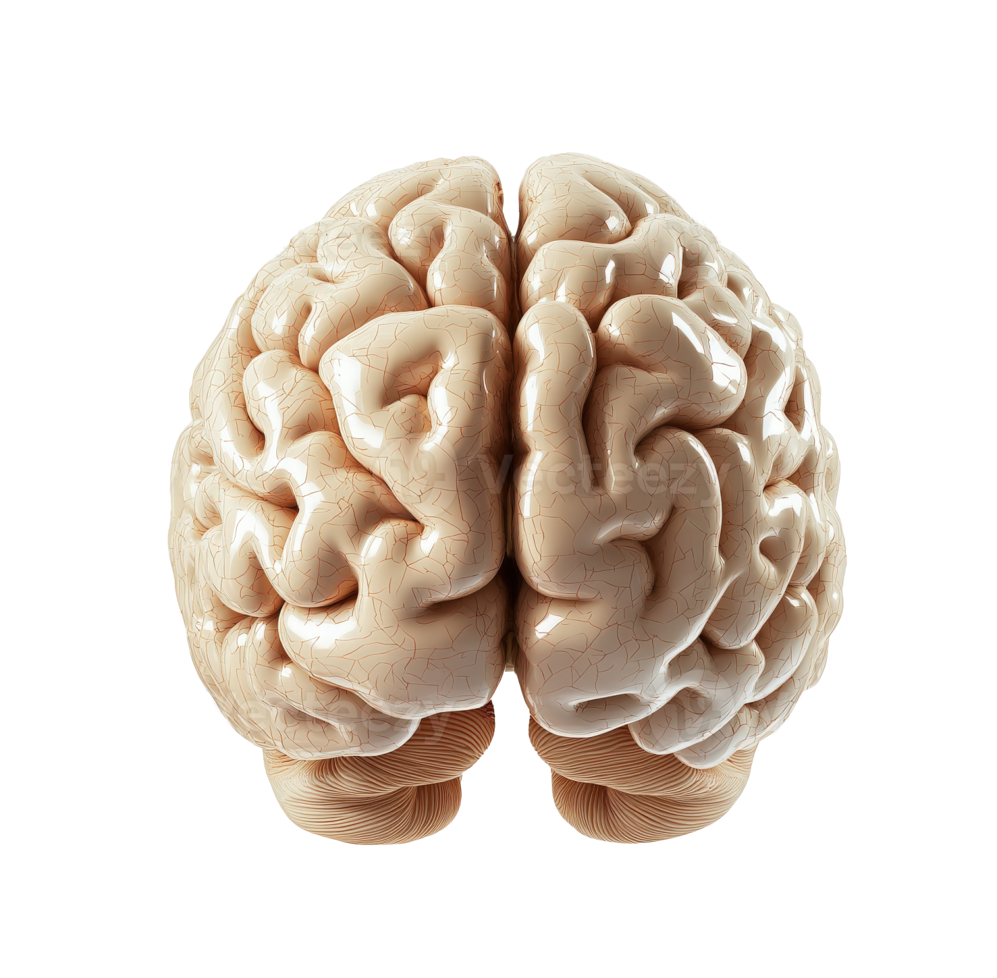 a close up view of a human brain