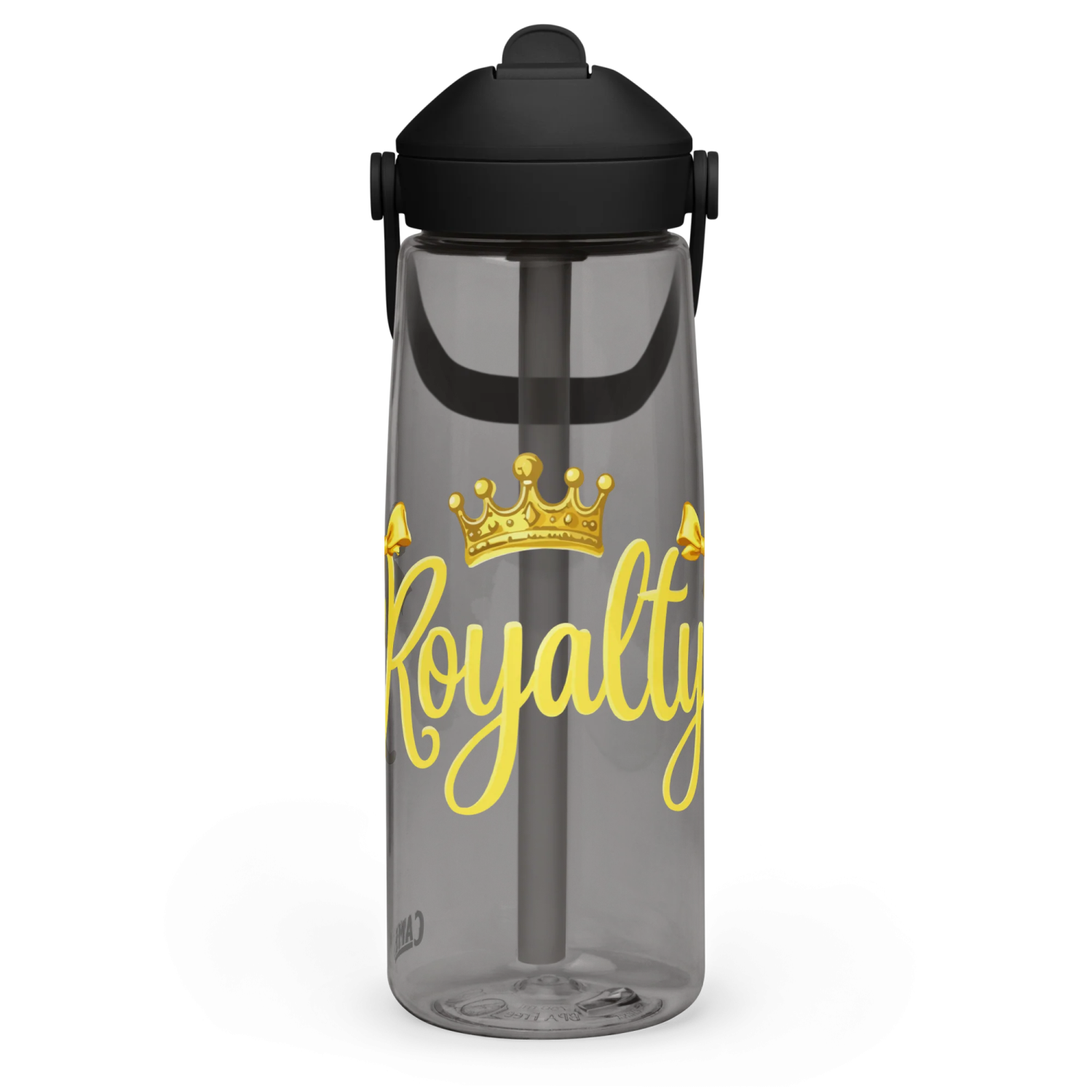 a water bottle with the word royal on it