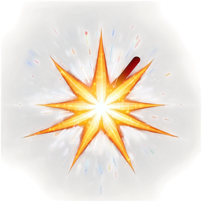 a star burst in the middle of the image