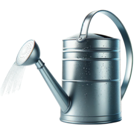 a watering can with water coming out of it