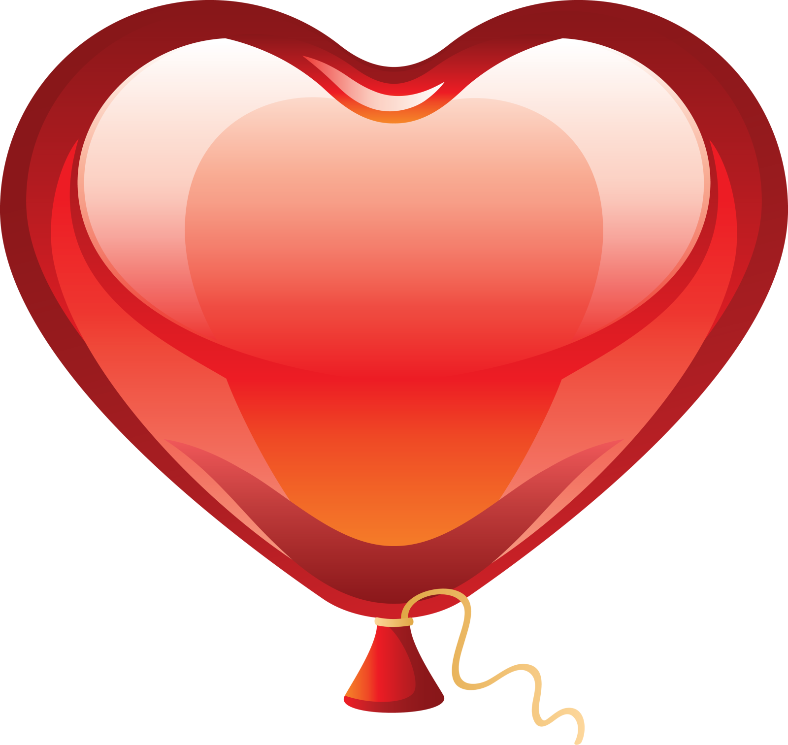 a red heart shaped balloon