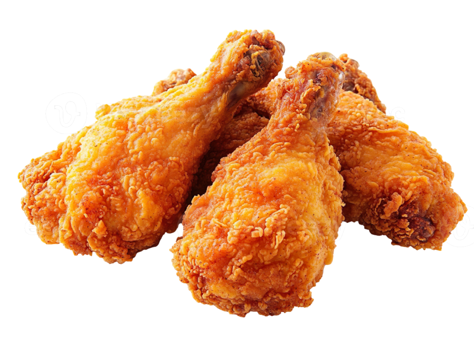 fried chicken wings on a white background