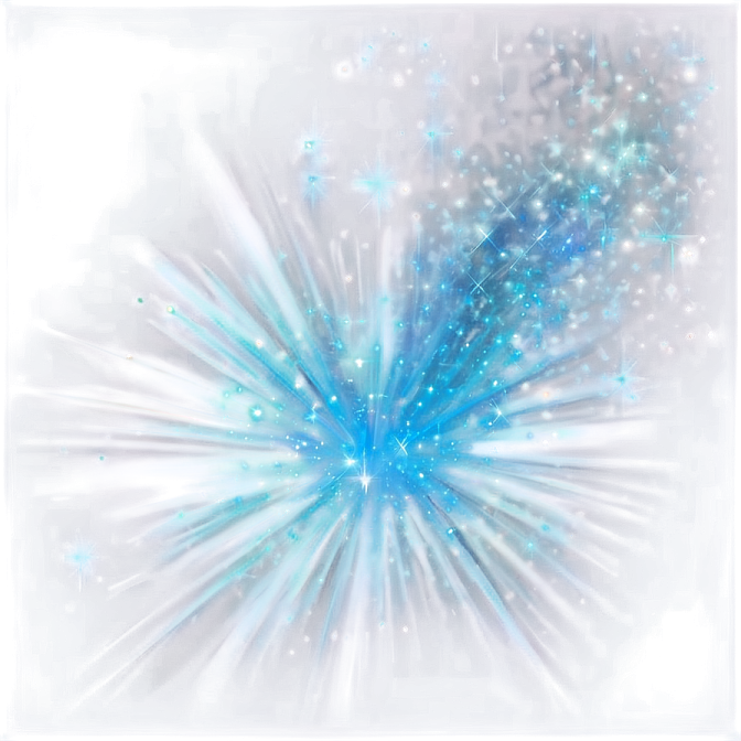 a blue and white star burst in the sky