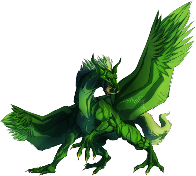 a green dragon with large wings