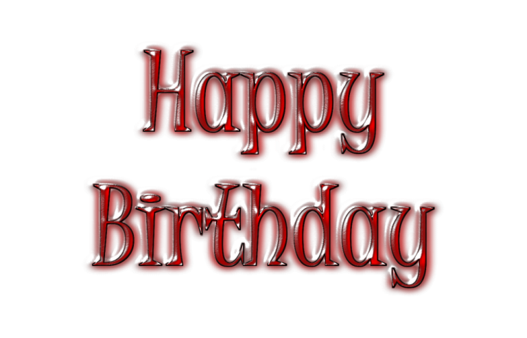 a red happy birthday card with the words