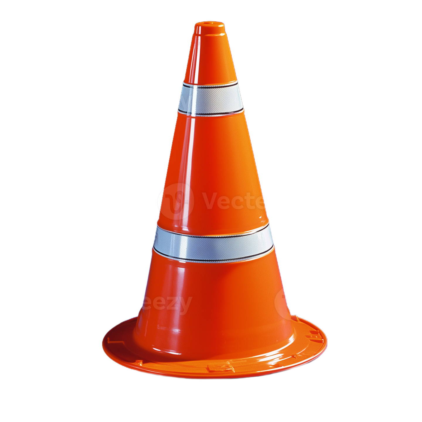 a traffic cone on a white background