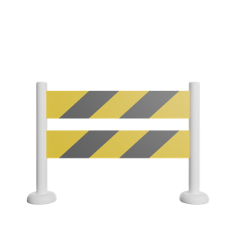 an image of a barrier with yellow and black stripes