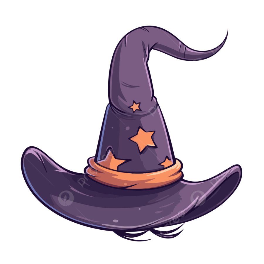 a witch hat with a star on it