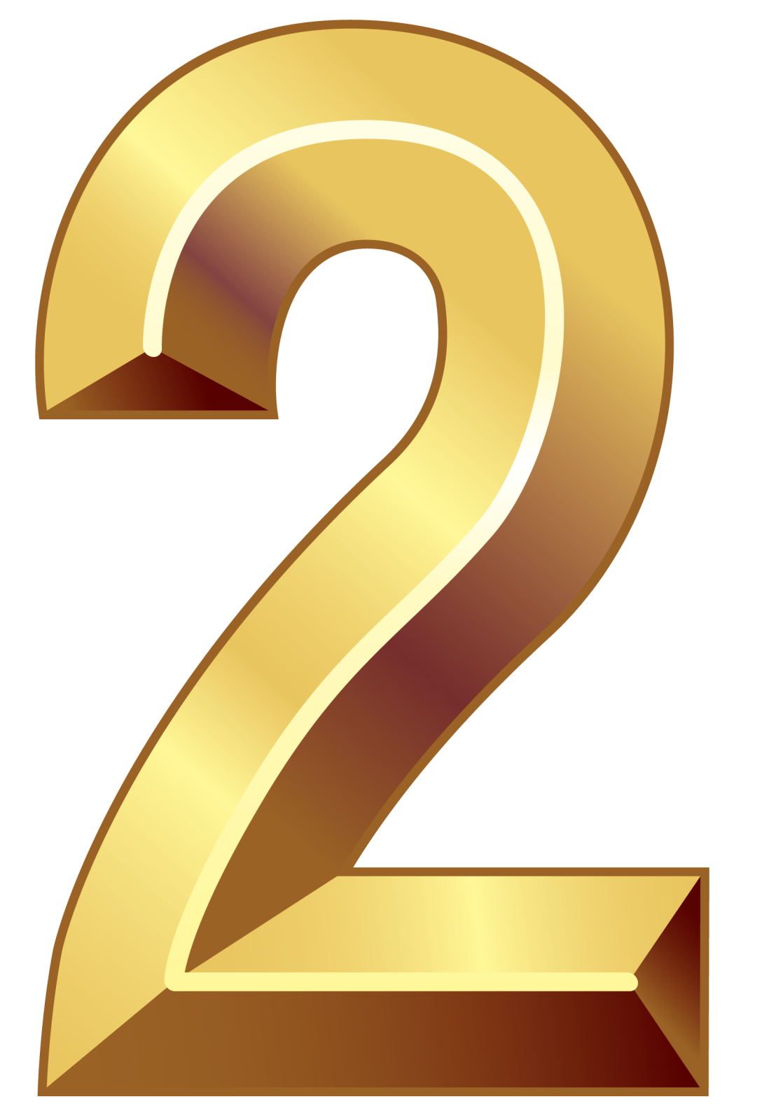 a gold number 2