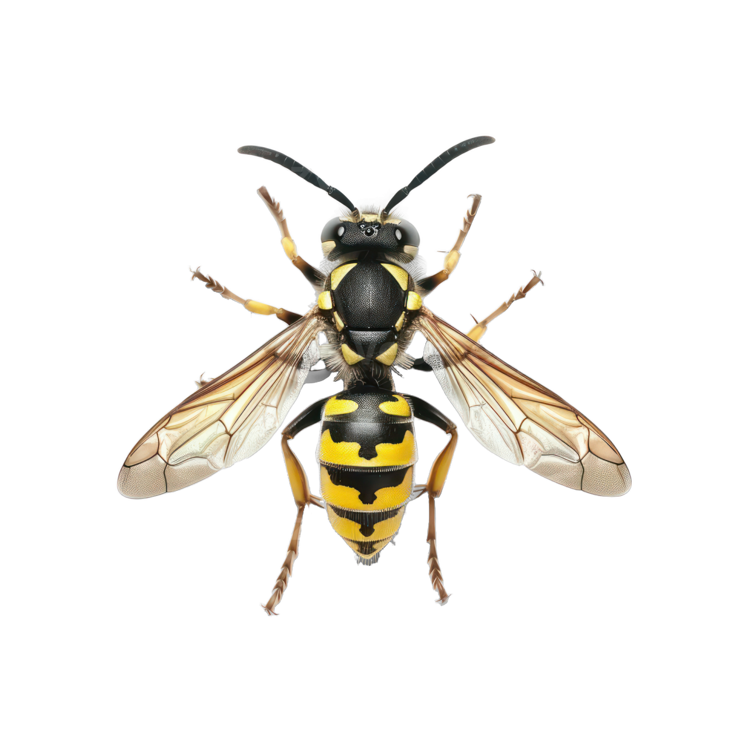 a bee on a white background