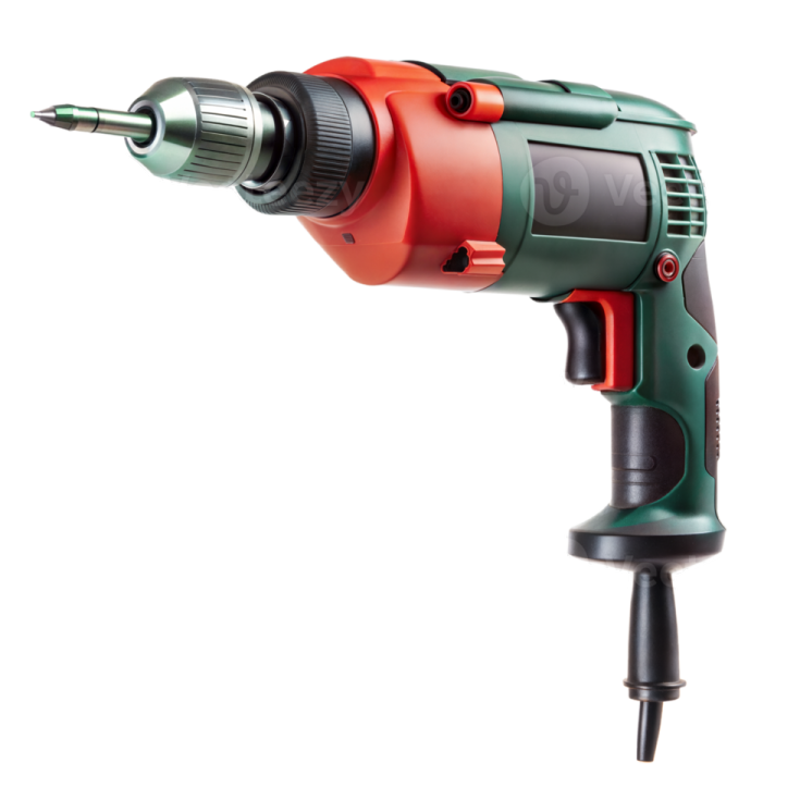 a driller on a white background