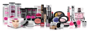 a variety of makeup products