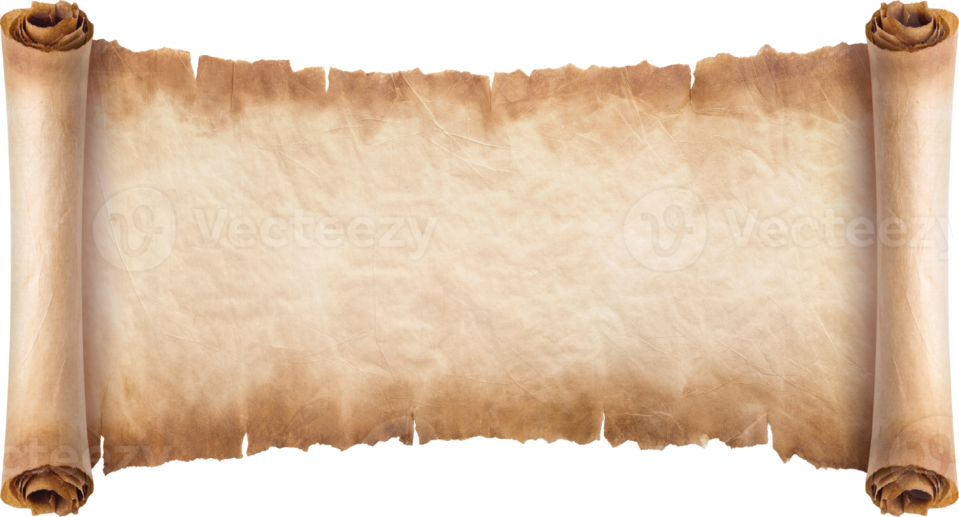 an old scroll on a white background