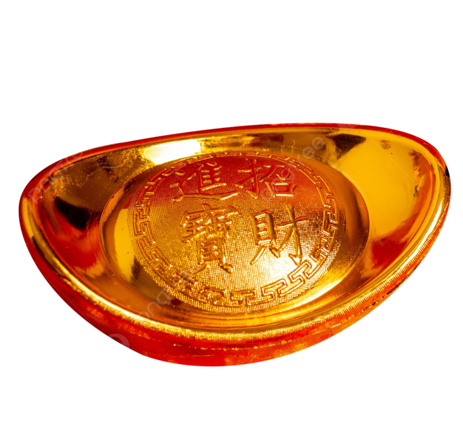 a gold coin on a white background