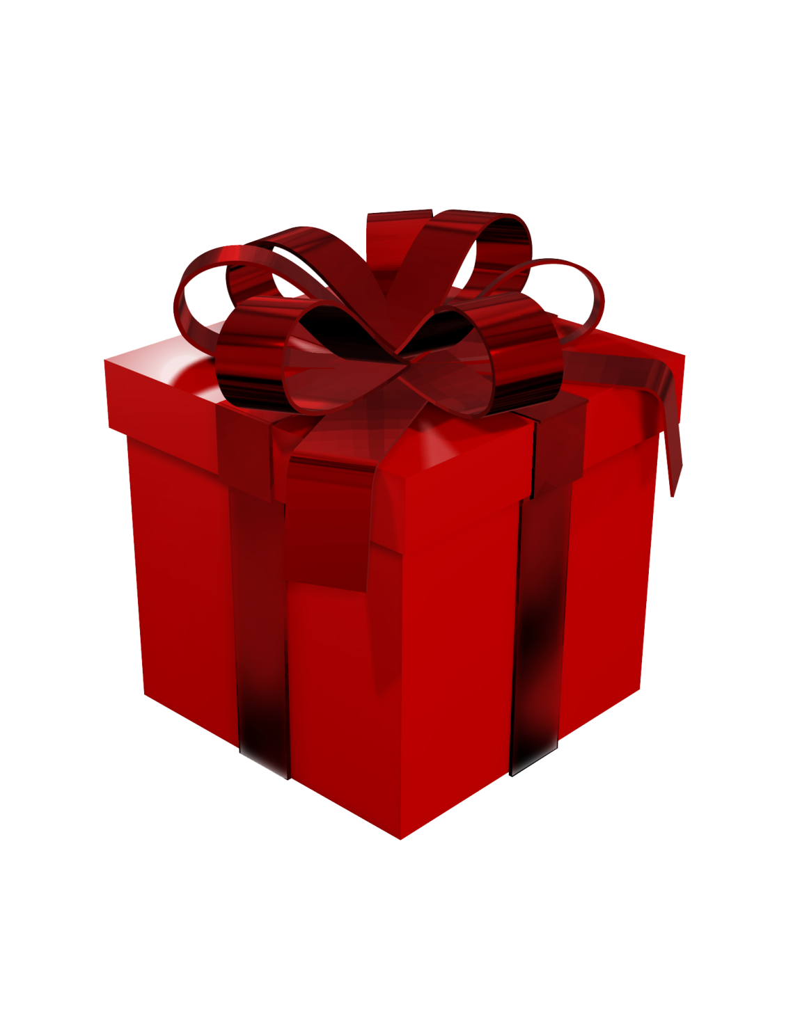 a red gift box with a bow