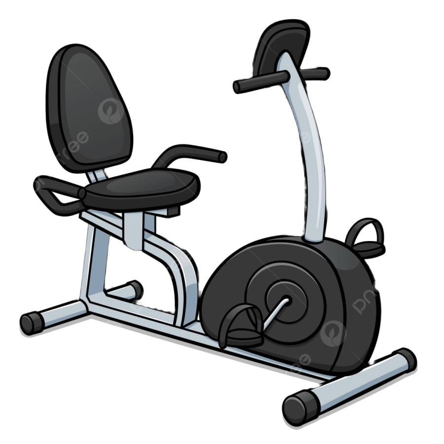 a black and white exercise bike