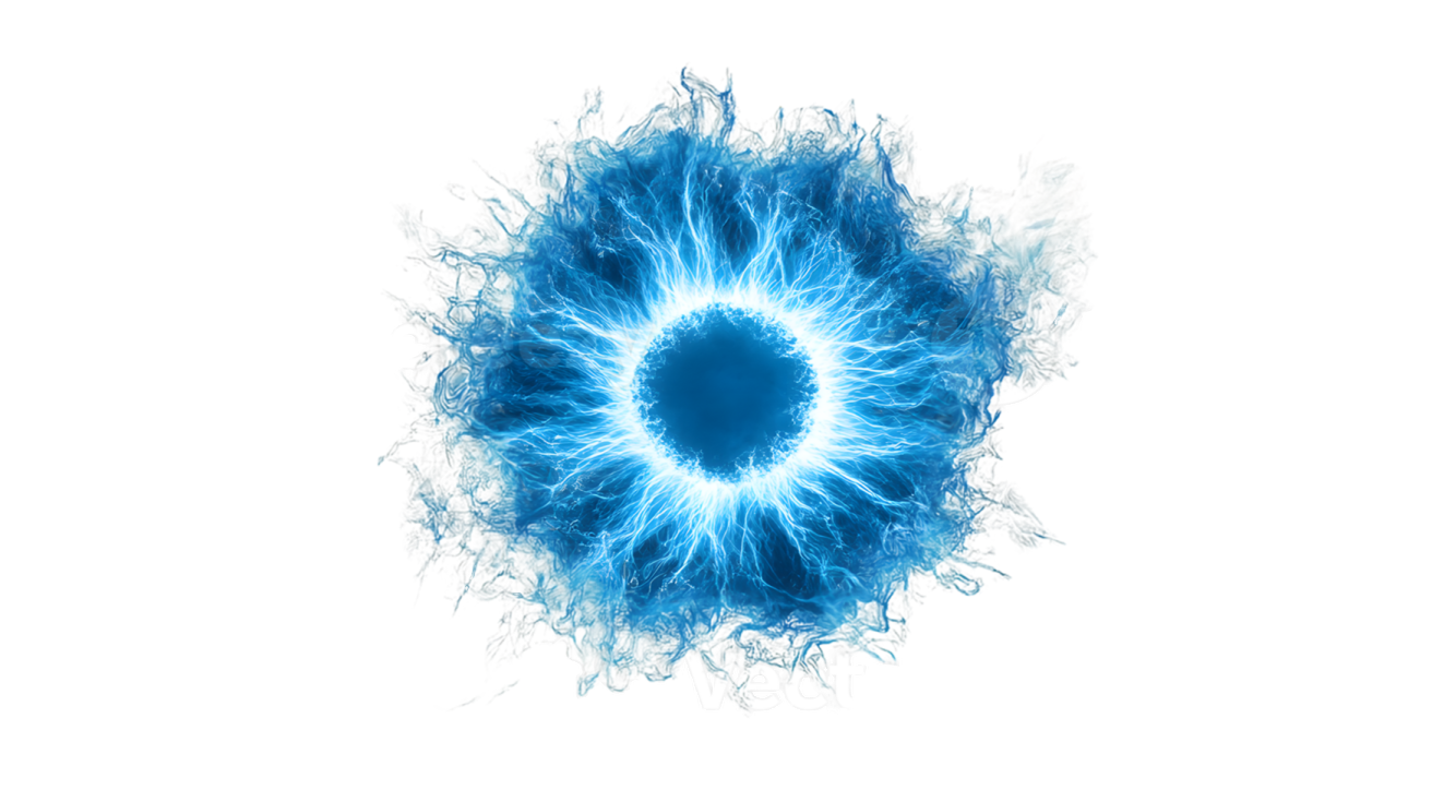 an image of a blue ball of fire