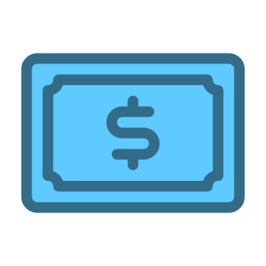 a credit card with a dollar sign on it