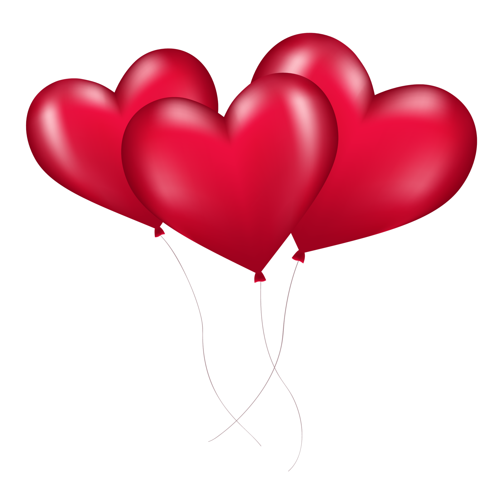 a bunch of red heart balloons