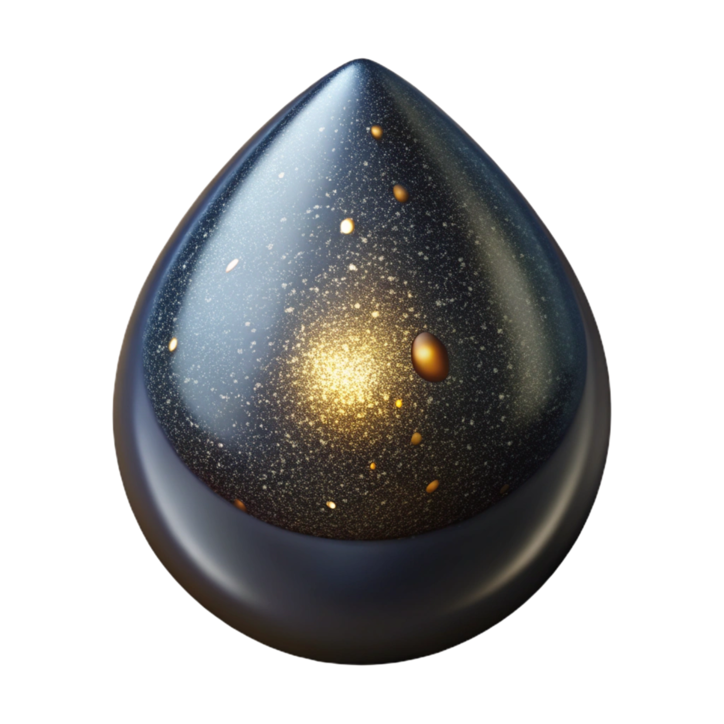 an image of a black and gold liquid drop