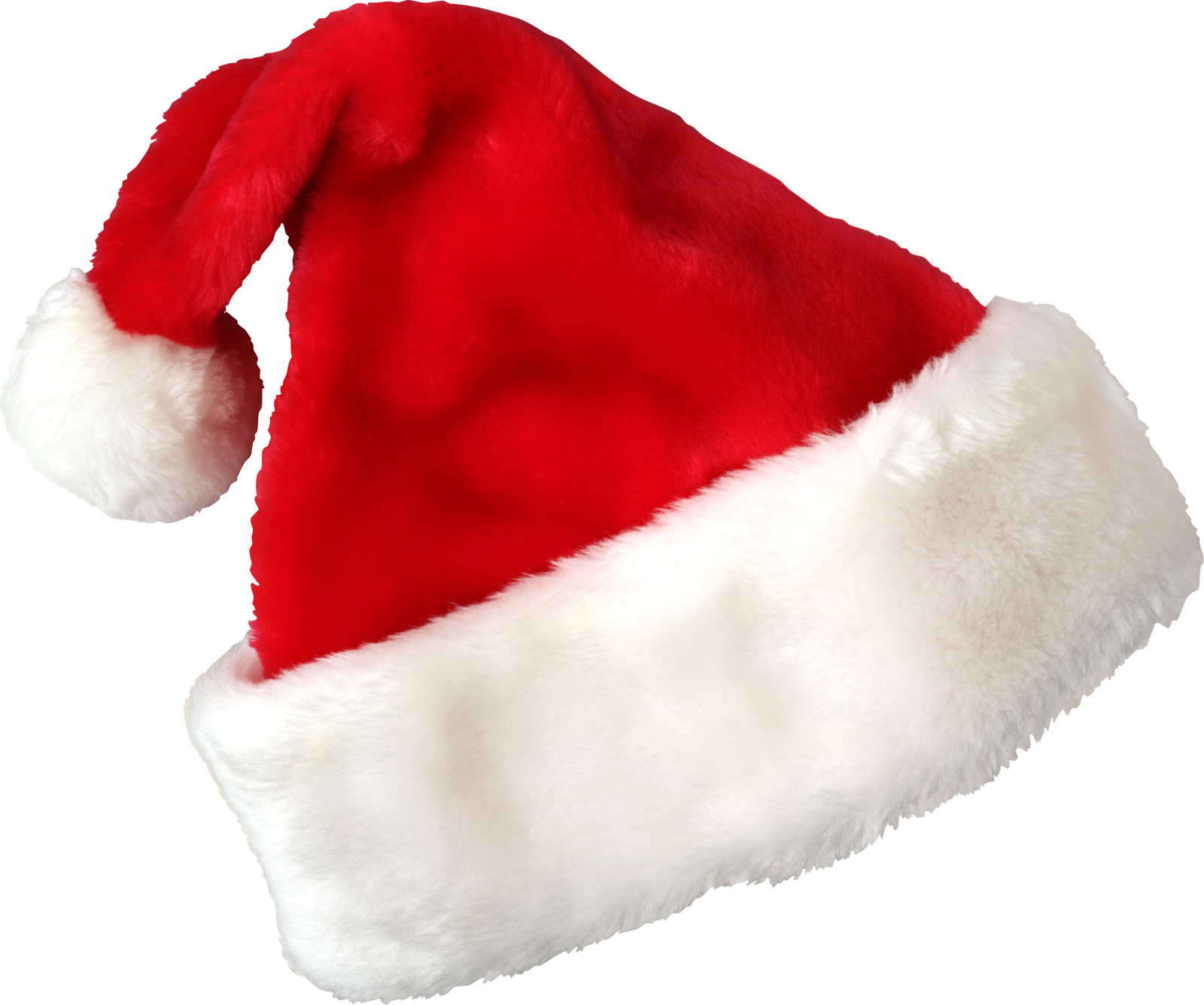 a red santa hat on a white background