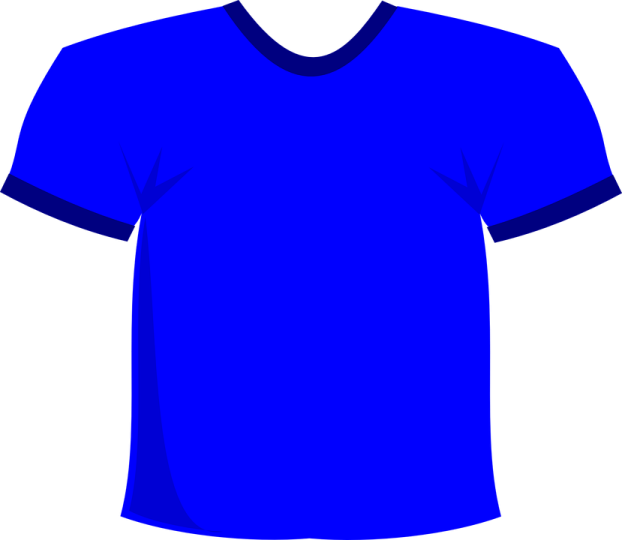 an image of a blue t - shirt