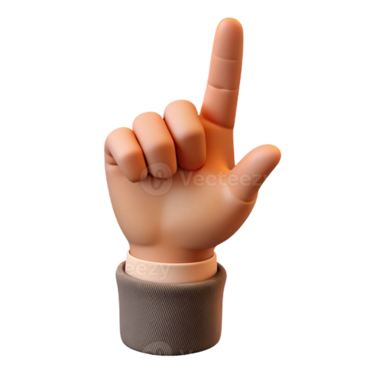 a hand that is showing the number one