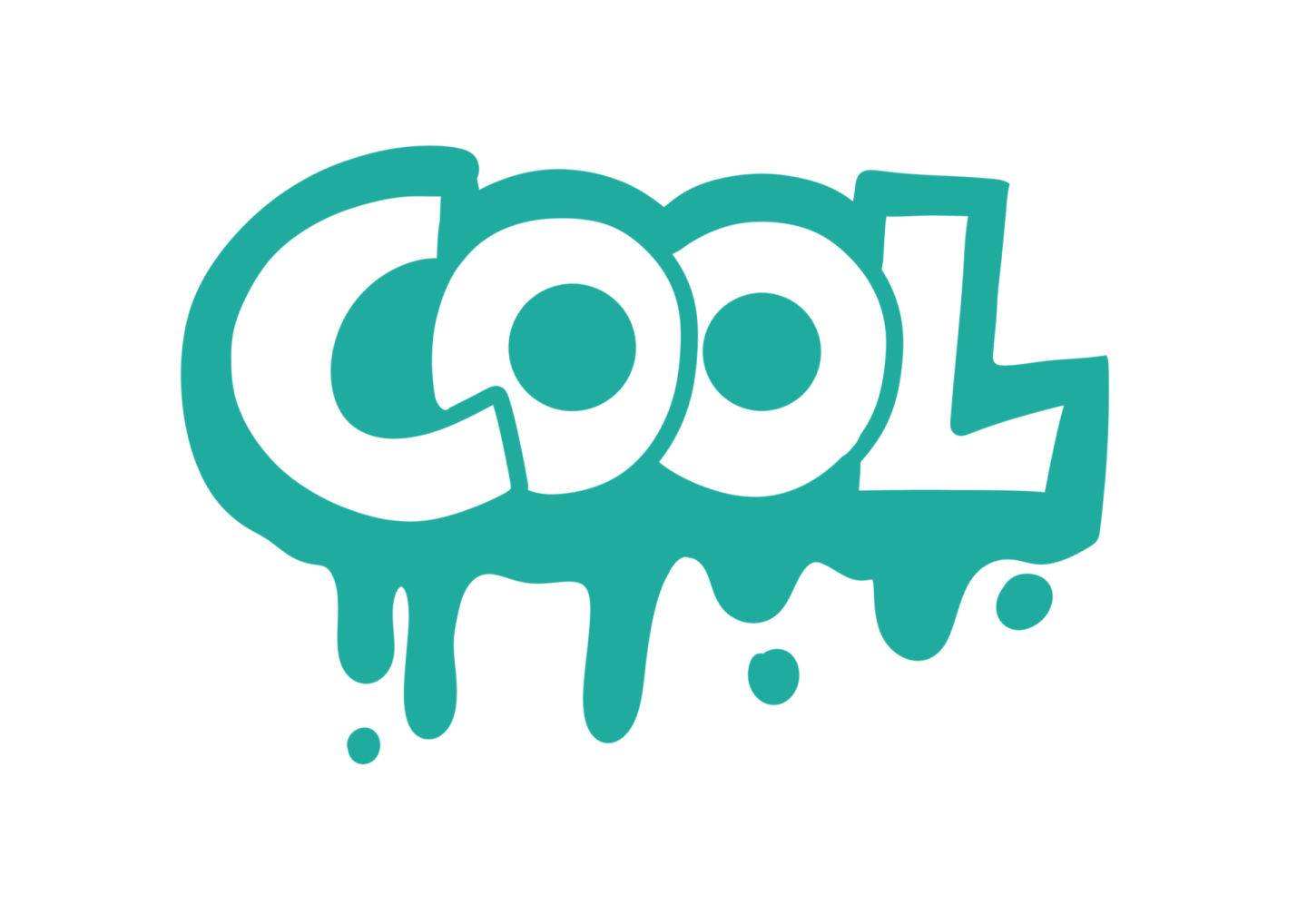 the cool logo in teal green