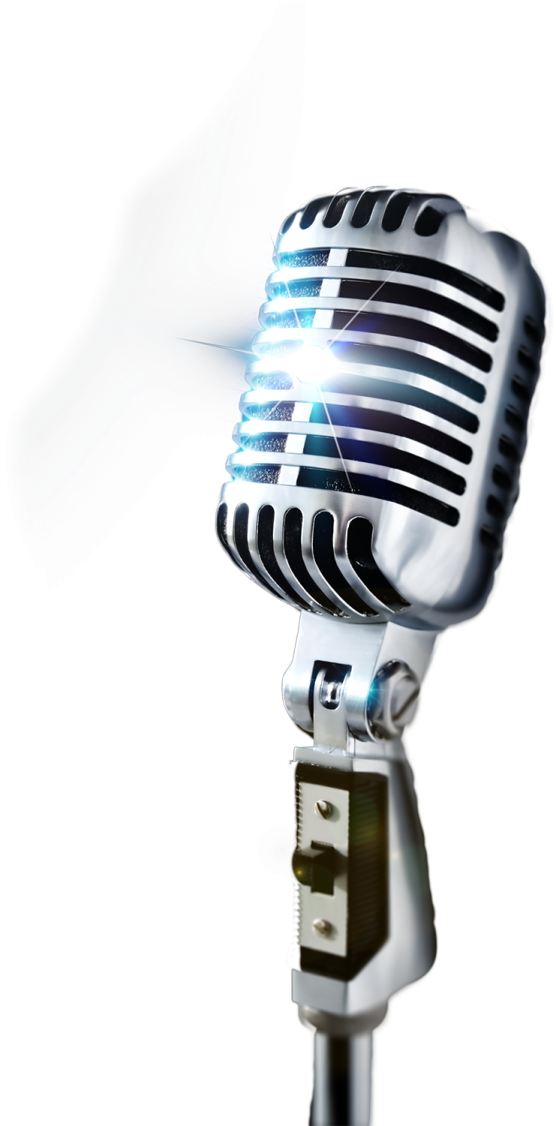 an old fashioned microphone on a white background