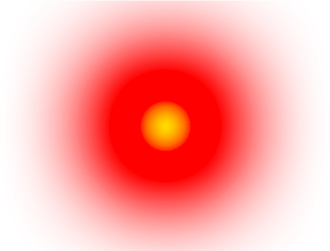 a black hole in the center of a white background