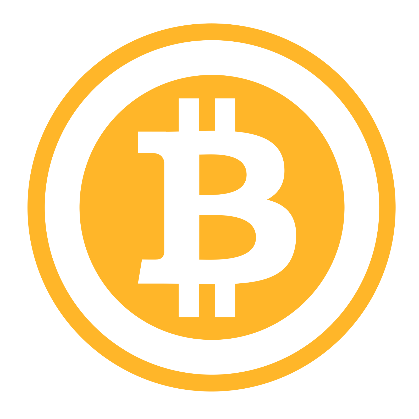 the bitcoin logo on a white background