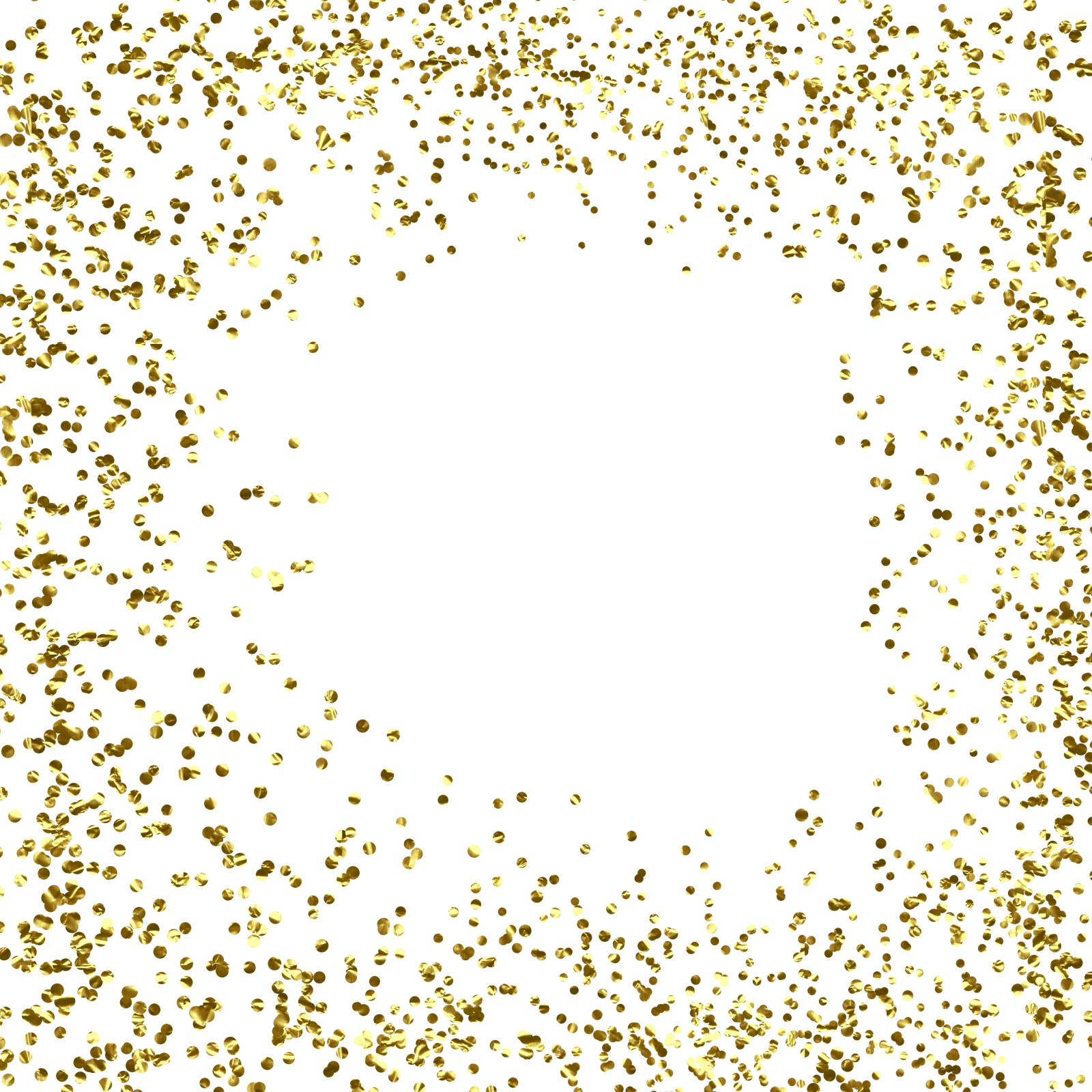 a white background with gold cons