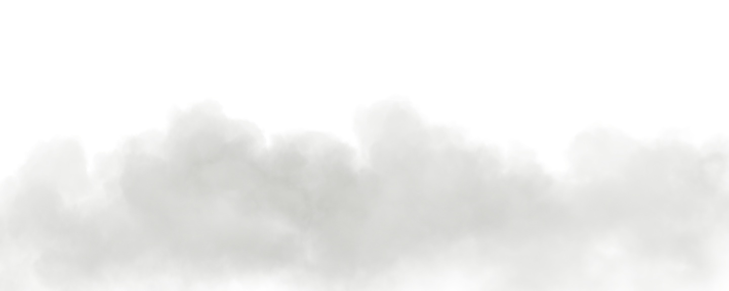 a black and white photo of trees with fog