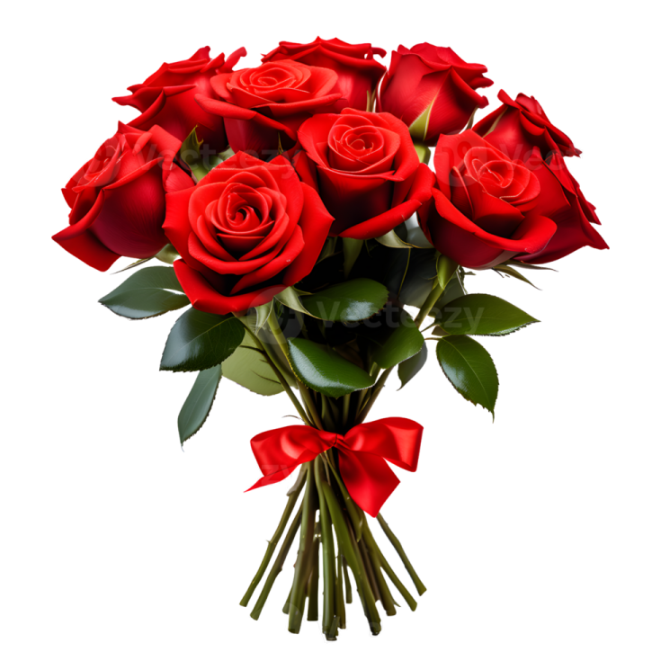 a bunch of red roses