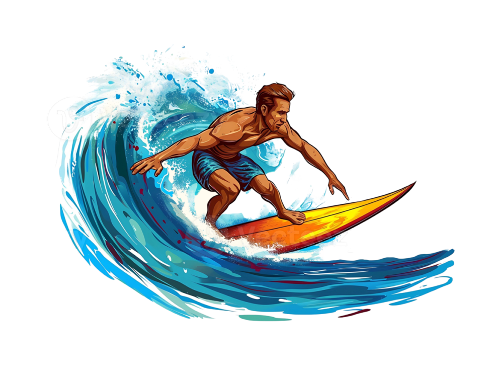 a surfer riding a wave on his surfboard