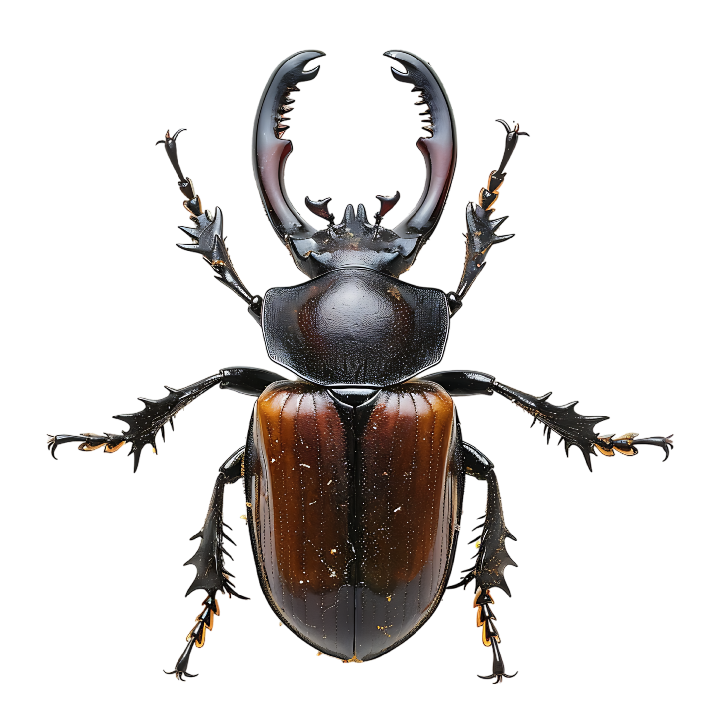 an illustration of a beetle on a white background