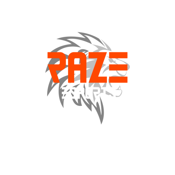 a lion head with the word pze on it