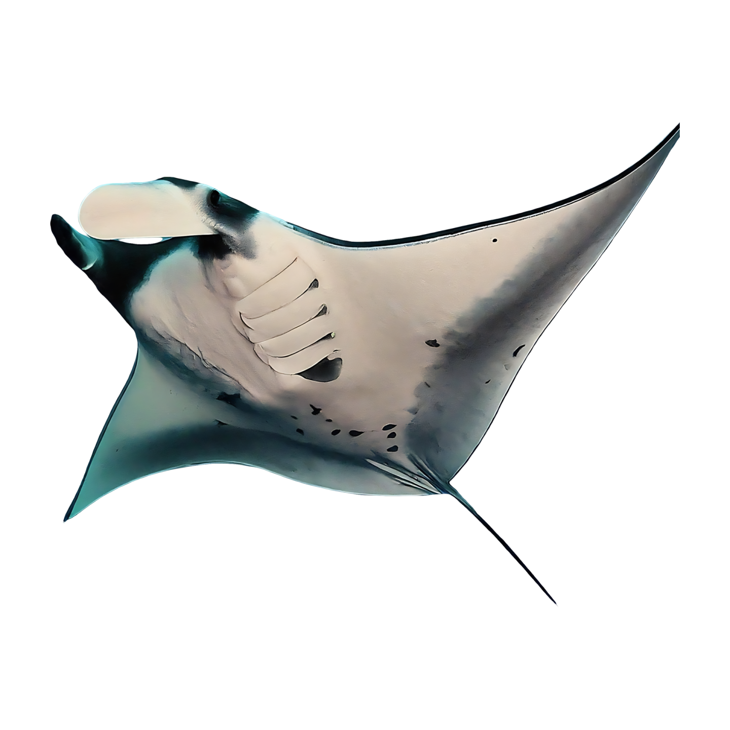 a manta ray swimming in the ocean