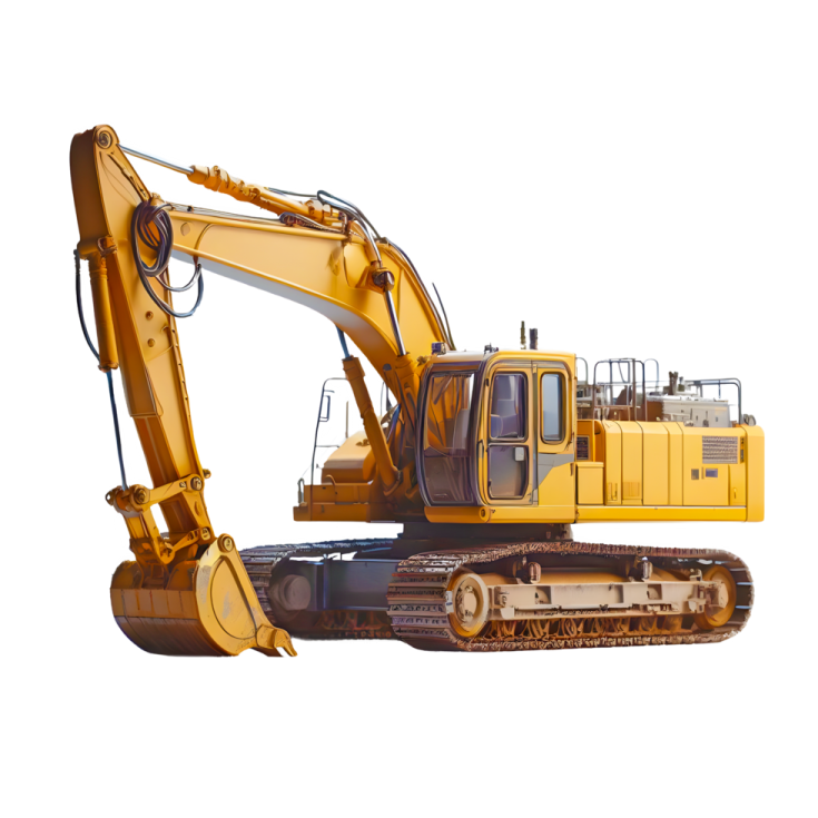a yellow and black construction vehicle