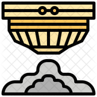 a black and white image of a basket