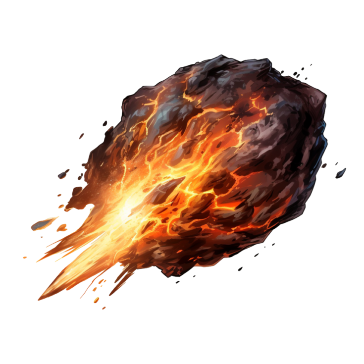 a ball of fire on a white background