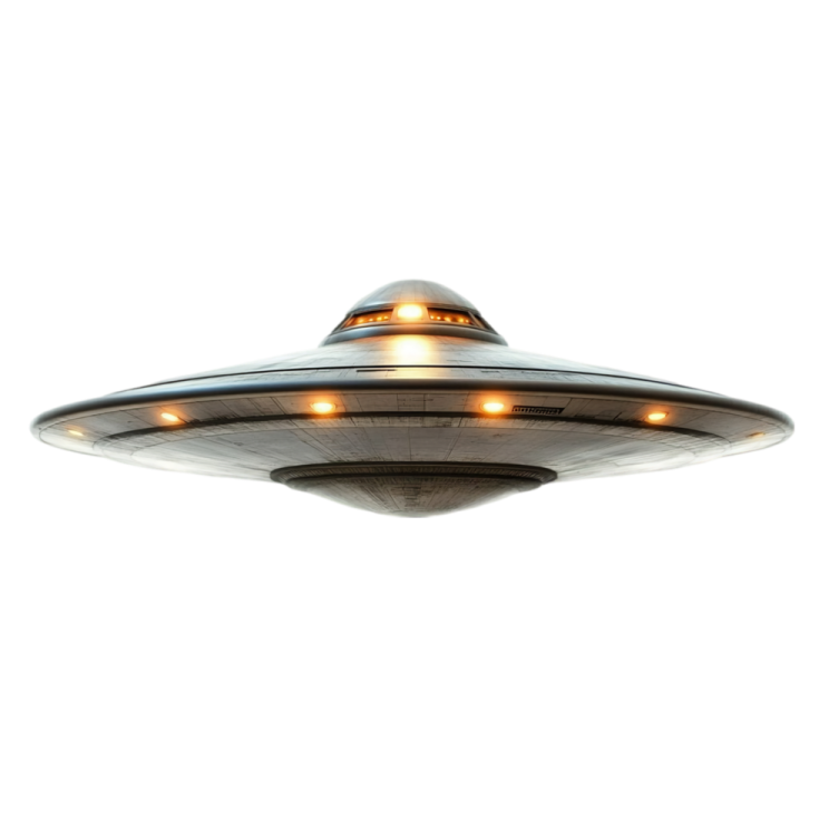 an image of a spaceship flying in the sky