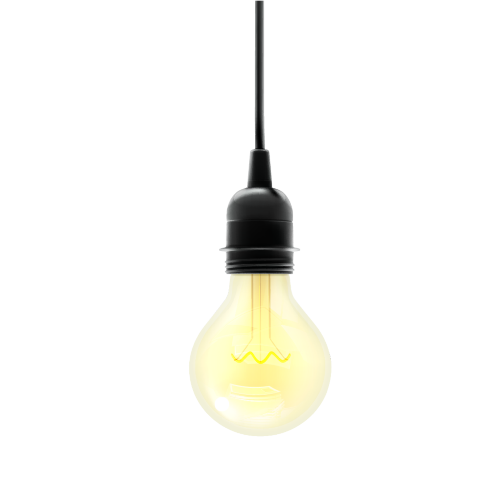 a light bulb that is hanging from the ceiling