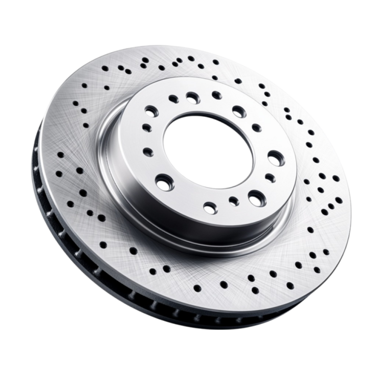 a brake disc on a white background
