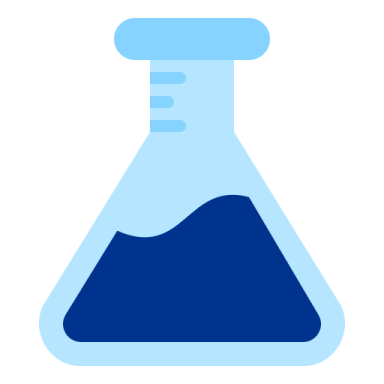 a beakle filled with blue liquid