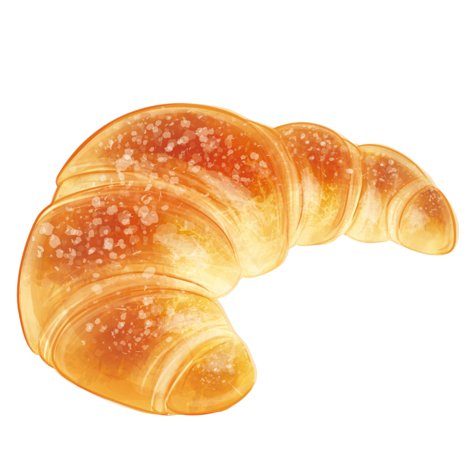 a close up of a croise on a white background