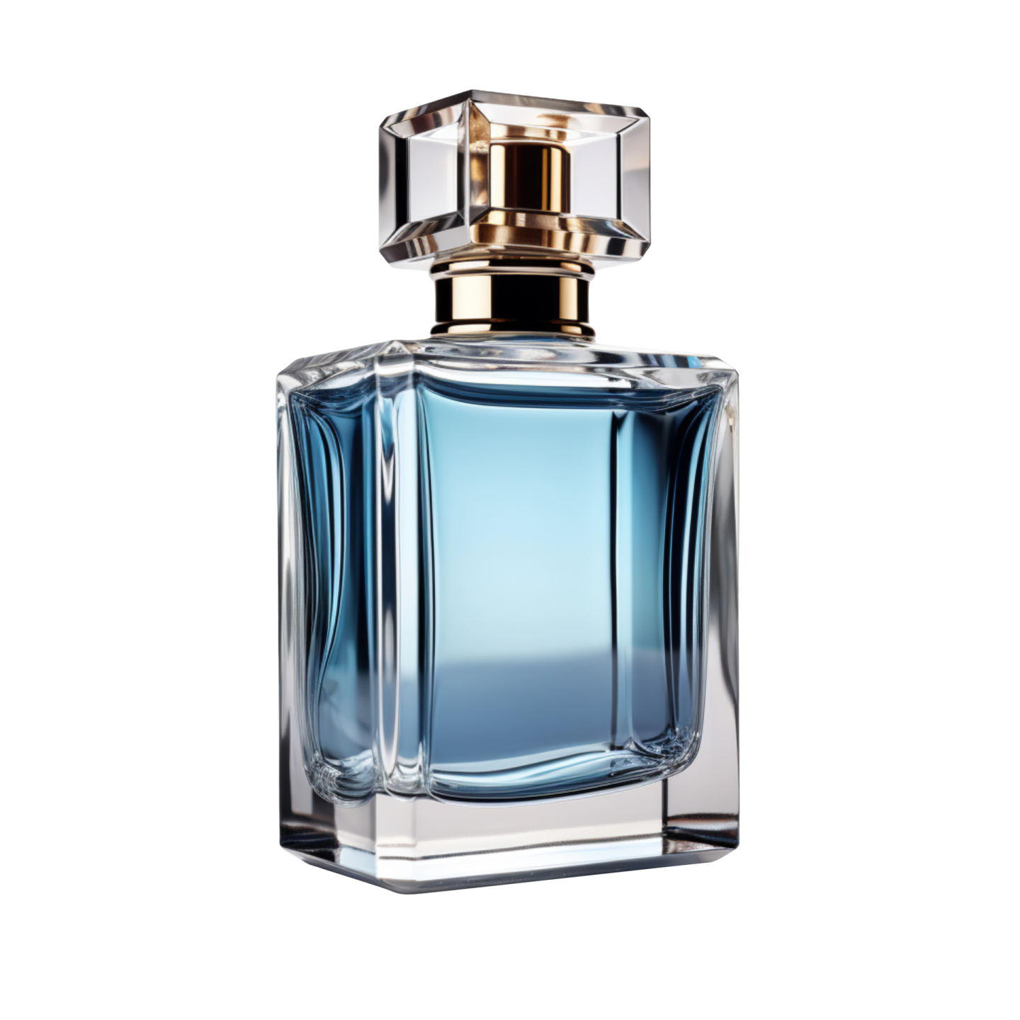 a bottle of perfume on a white background