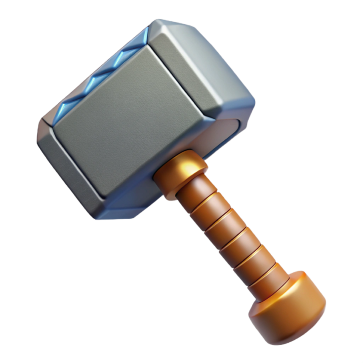 an image of a hammer on a white background